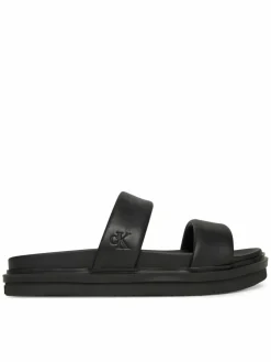 Ciabatte Flat Molded Doublebar Sandal Lth YM0YM01226 Nero