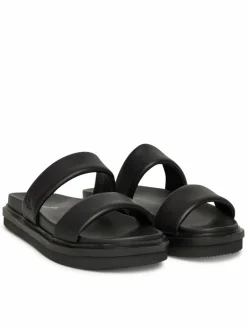 Ciabatte Flat Molded Doublebar Sandal Lth YM0YM01226 Nero