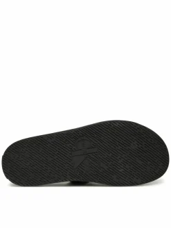 Ciabatte Flat Molded Doublebar Sandal Lth YM0YM01226 Nero