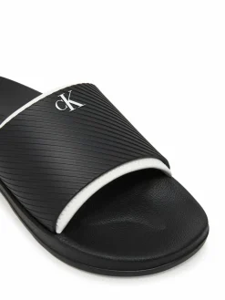 Ciabatte Slide Rubber Neoprene Text YM0YM01234 Nero