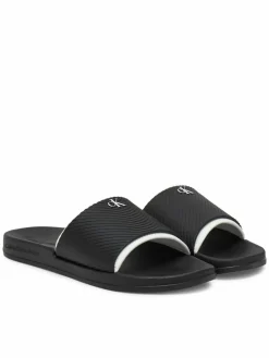Ciabatte Slide Rubber Neoprene Text YM0YM01234 Nero