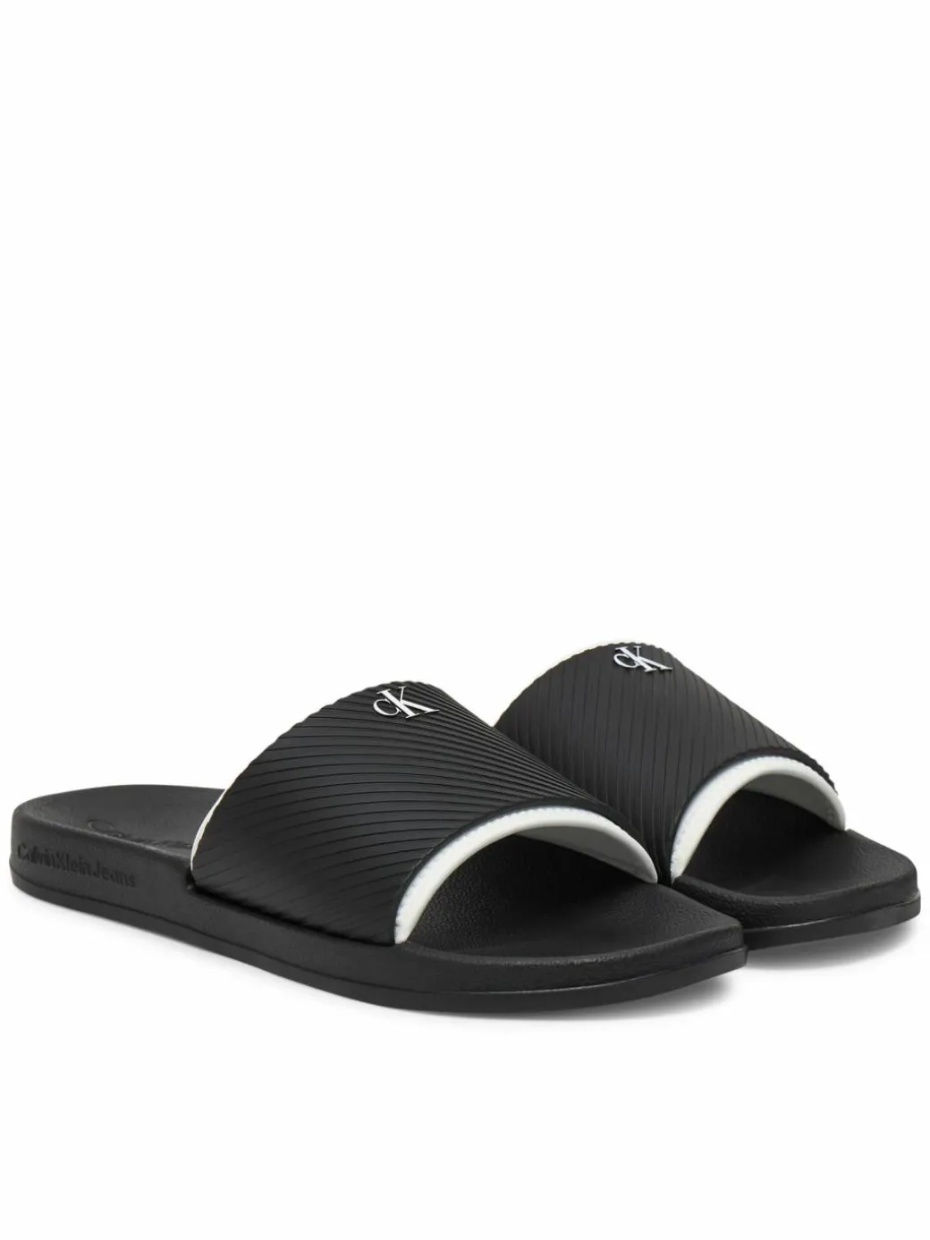 Ciabatte Slide Rubber Neoprene Text YM0YM01234 Nero