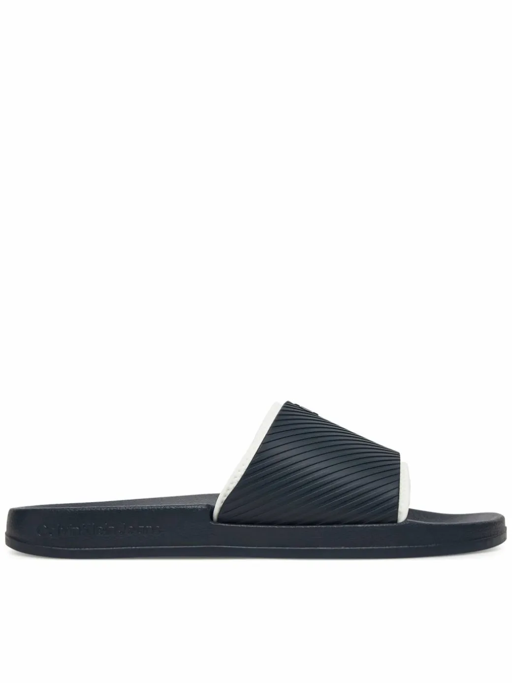 Ciabatte Slide Rubber Neoprene Text YM0YM01234 Blu scuro