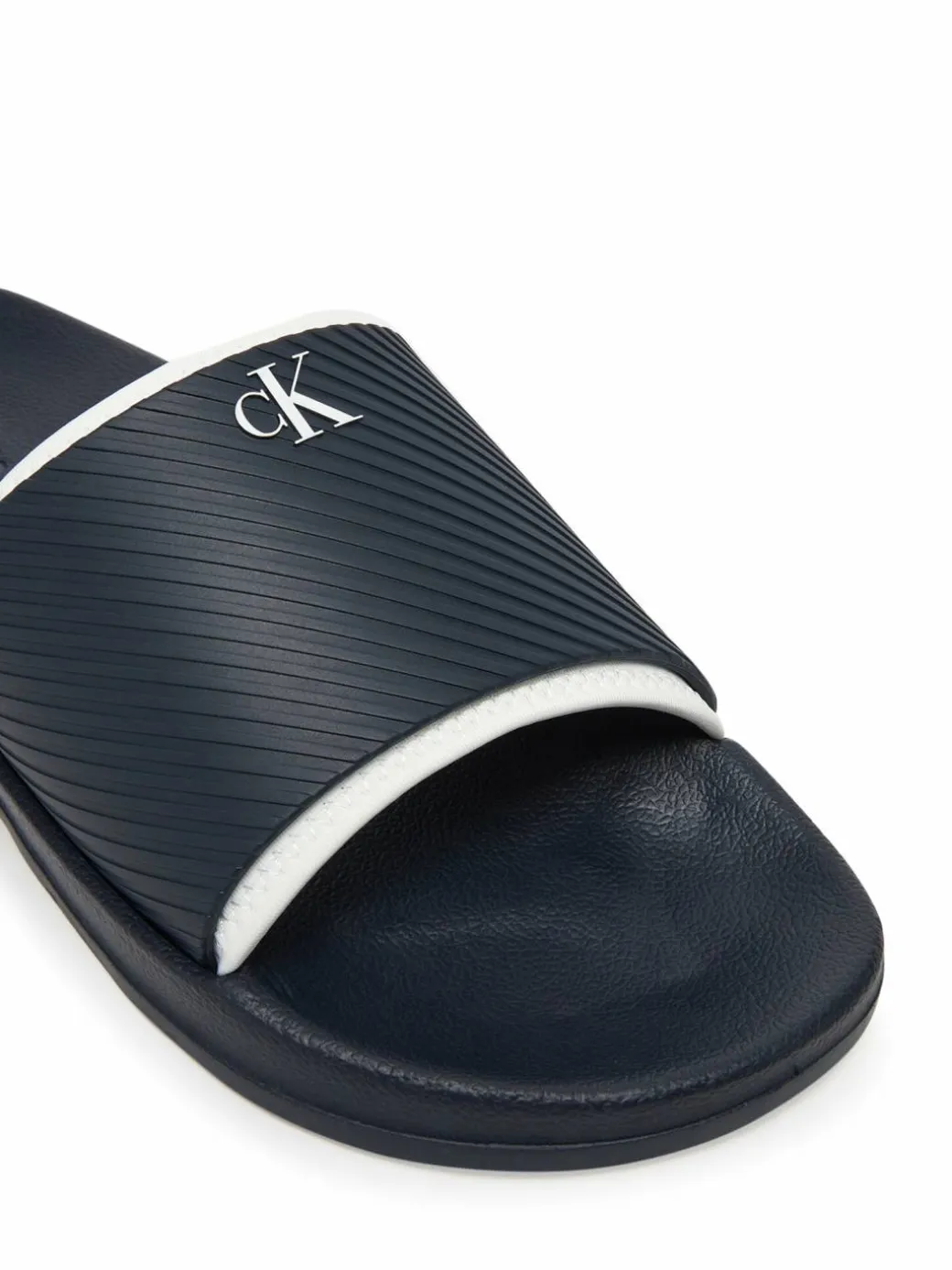 Ciabatte Slide Rubber Neoprene Text YM0YM01234 Blu scuro
