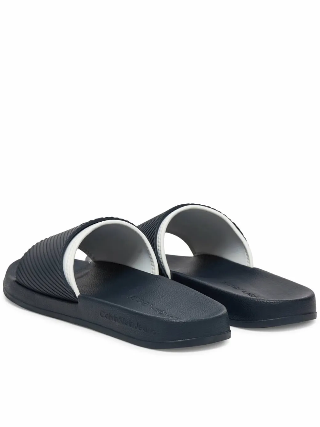 Ciabatte Slide Rubber Neoprene Text YM0YM01234 Blu scuro