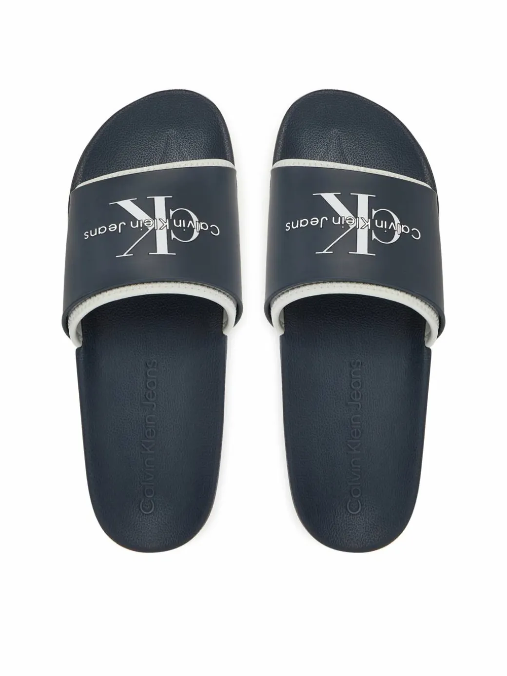 Ciabatte Slide Rubber Neoprene Monologo YM0YM00361 Blu scuro