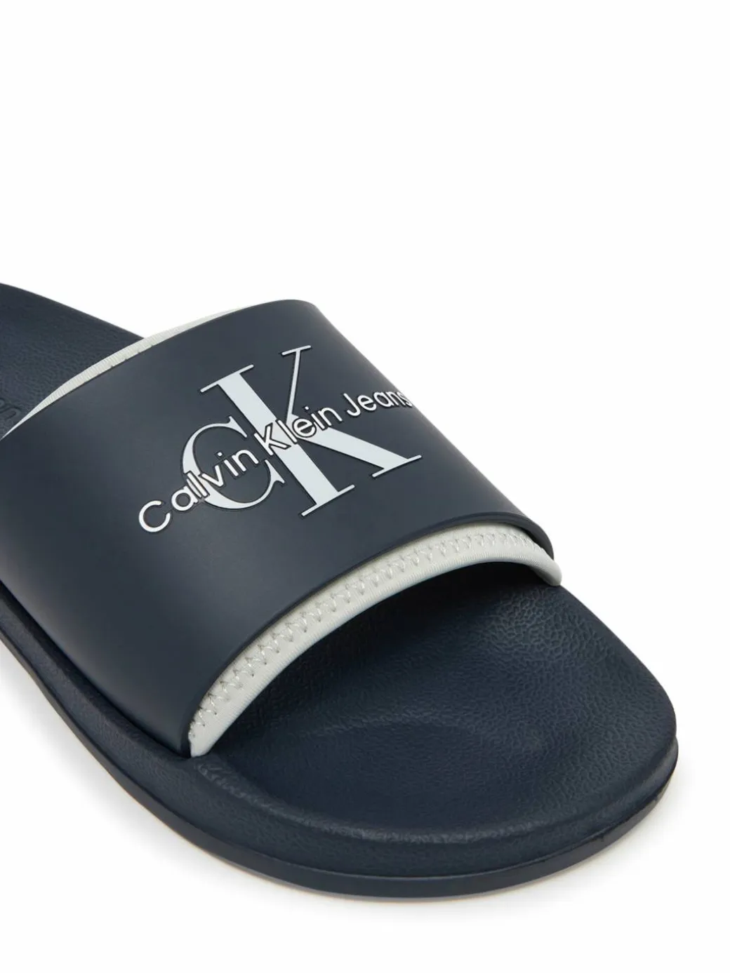 Ciabatte Slide Rubber Neoprene Monologo YM0YM00361 Blu scuro