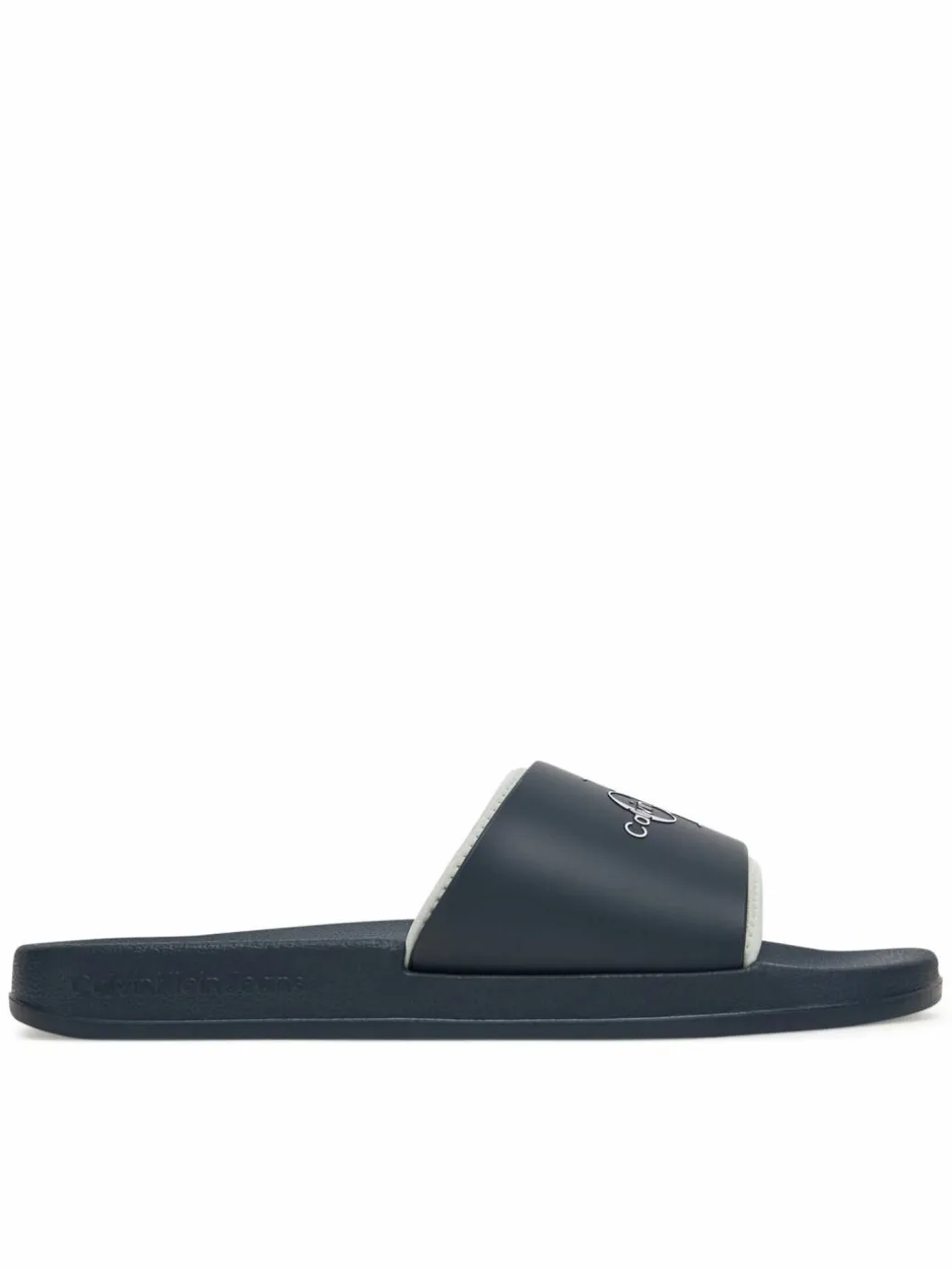 Ciabatte Slide Rubber Neoprene Monologo YM0YM00361 Blu scuro