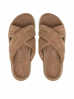 Ciabatte Suede Crossed 50102-500 Beige