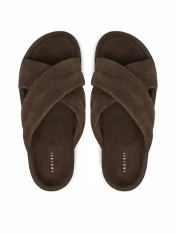 Ciabatte Suede Crossed 50102-500 Marrone