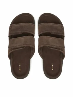 Ciabatte Suede Double Band 50102-510 Marrone