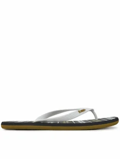 Infradito 371D2UW White - Black - Green Military Multicolore