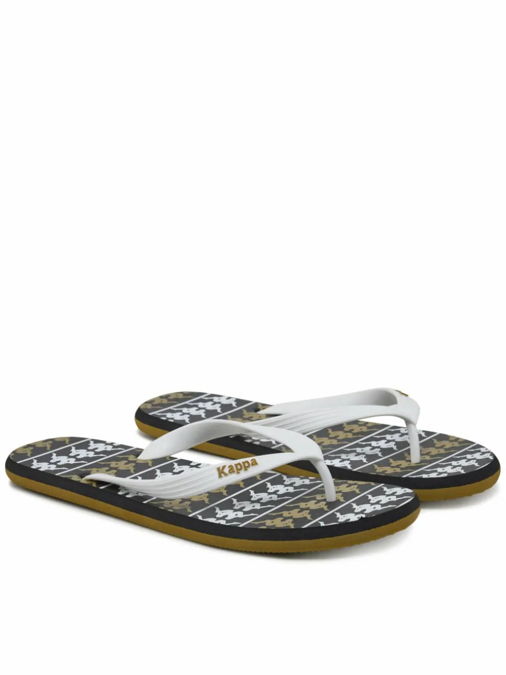 Infradito 371D2UW White - Black - Green Military Multicolore