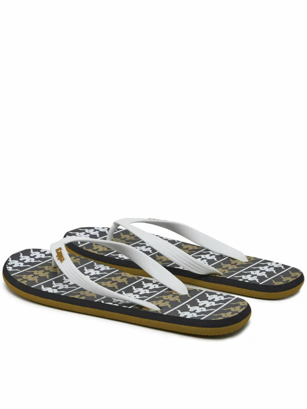 Infradito 371D2UW White - Black - Green Military Multicolore
