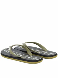 Infradito 371G1LW Green Military - Black - White Multicolore