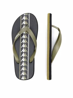 Infradito 371G1LW Green Military - Black - White Multicolore