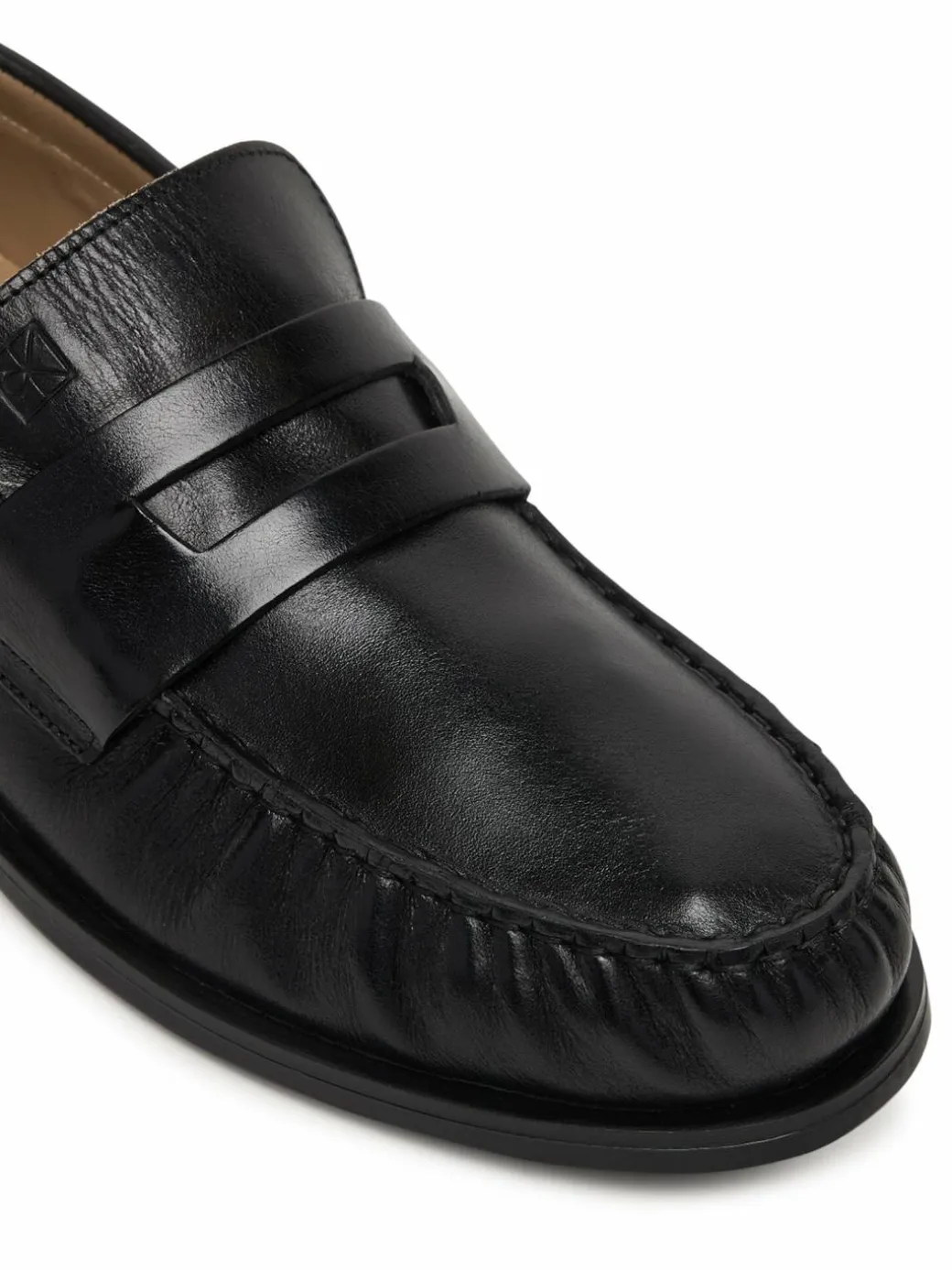Loafers Ess Rubber Loafer Wr Pol Lth HM0HM02171 Nero