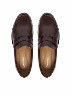 Loafers Ess Rubber Loafer Wr Pol Lth HM0HM02171 Marrone scuro