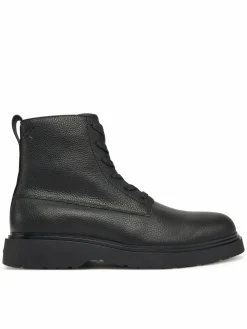 Polacchine Combat Ess Lace Up Zip Boot Lth YM0YM01373 Nero