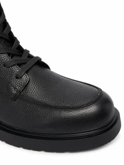 Polacchine Combat Ess Lace Up Apron Lth W YM0YM01375 Nero