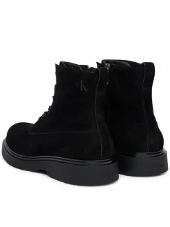 Polacchine Combat Ess Lace Up Zip Boot Su YM0YM01371 Nero