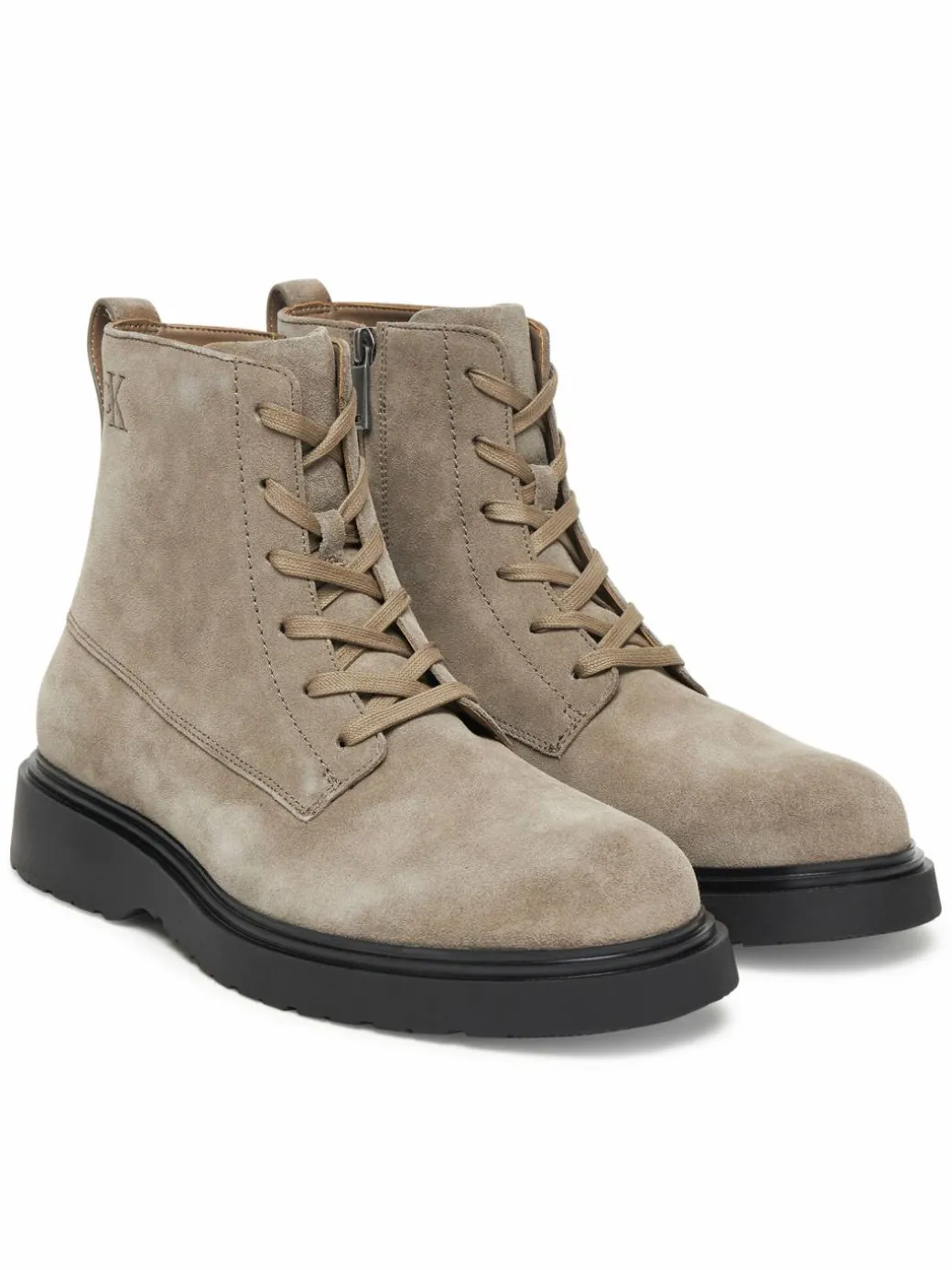 Polacchine Combat Ess Lace Up Zip Boot Su YM0YM01371 Grigio