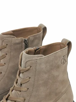 Polacchine Combat Ess Lace Up Zip Boot Su YM0YM01371 Grigio