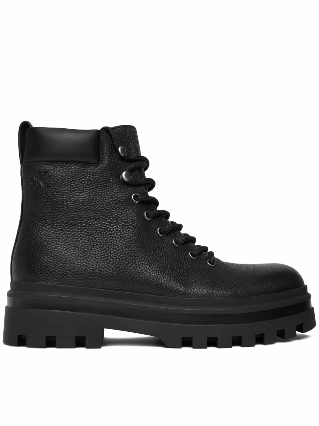 Polacchine Lugged Hiking Lace Up Lth YM0YM01336 Nero