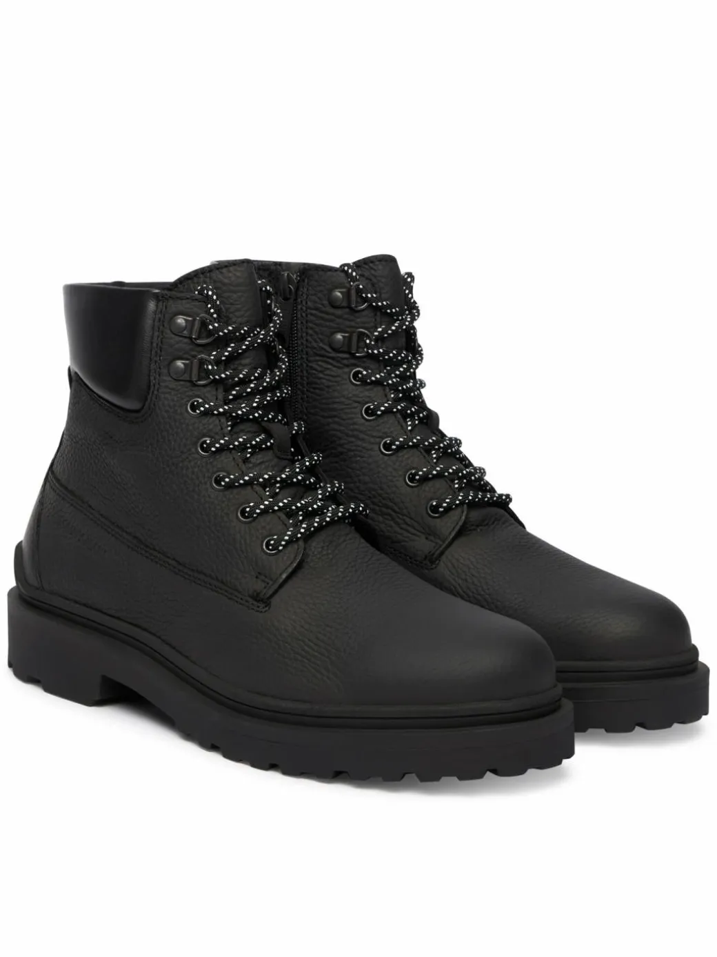 Polacchine Tjm Lace Up Boot Leather EM0EM01629 Nero