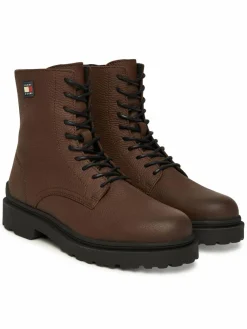 Polacchine Tjm Lace Up Tumbled High EM0EM01631 Marrone