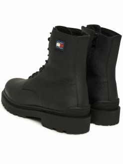 Polacchine Tjm Lace Up Tumbled High EM0EM01631 Nero