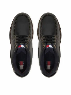 Scarpe basse Archive '01 Boat Shoe Leather EM0EM01651 Nero