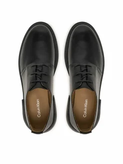 Scarpe basse Cupped Postman Derby Laceup Lth HM0HM01996 Nero