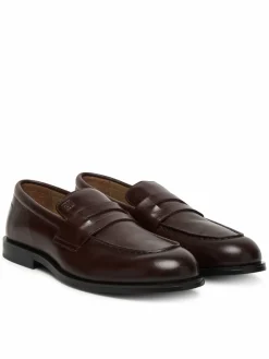 Scarpe basse Ess Rubber Penny Loafer Pol Lth HM0HM02025 Marrone