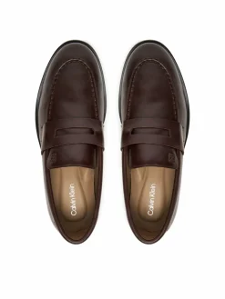 Scarpe basse Ess Rubber Penny Loafer Pol Lth HM0HM02025 Marrone