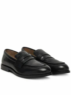 Scarpe basse Ess Rubber Penny Loafer Pol Lth HM0HM02025 Nero