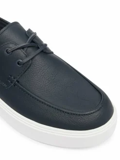 Scarpe basse Hybrid Clean Boat Shoe Lth HM0HM02233 Blu scuro