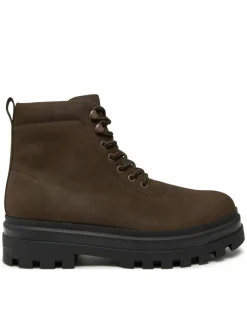 Scarponcini Lugged Laceup Boot Oxf Hiking Nb YM0YM01076 Marrone