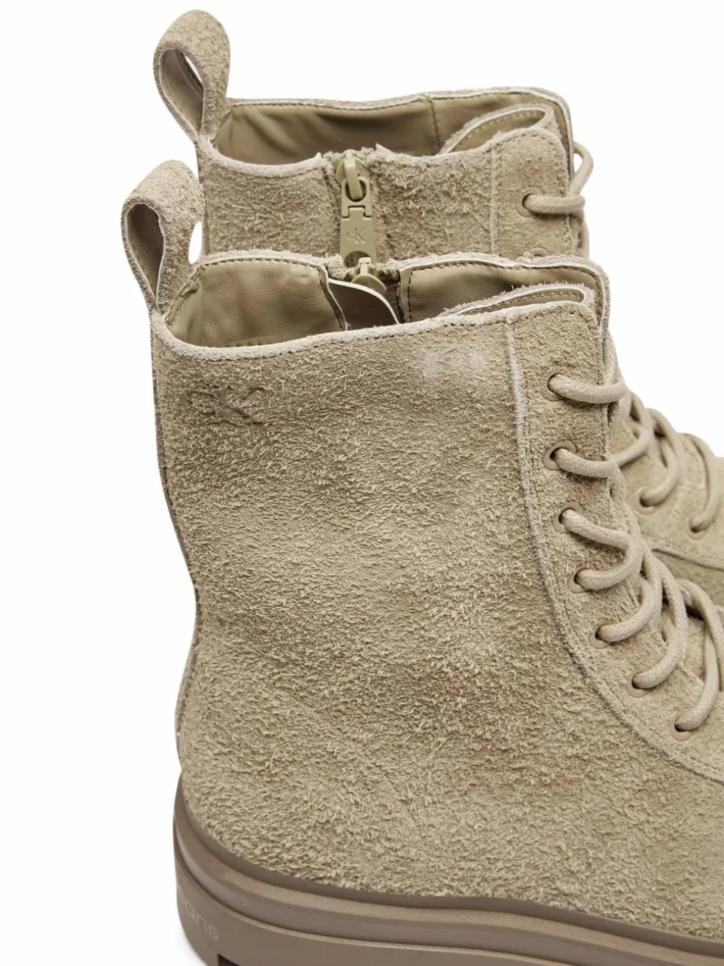 Scarponcini Lugged Lace Zip Boot Oxf Hr Su YM0YM01068 Beige