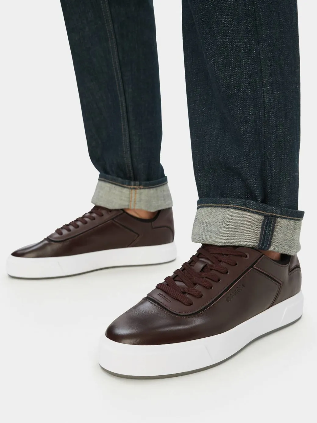 Sneakers Basket Cups Oxf Lth-Neo HM0HM02204 Marrone scuro