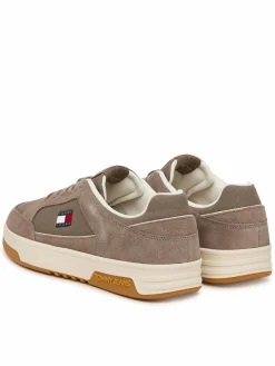 Sneakers Canvas Leather Cupsole Trainers EM0EM01680 Marrone