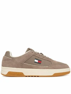 Sneakers Canvas Leather Cupsole Trainers EM0EM01680 Marrone