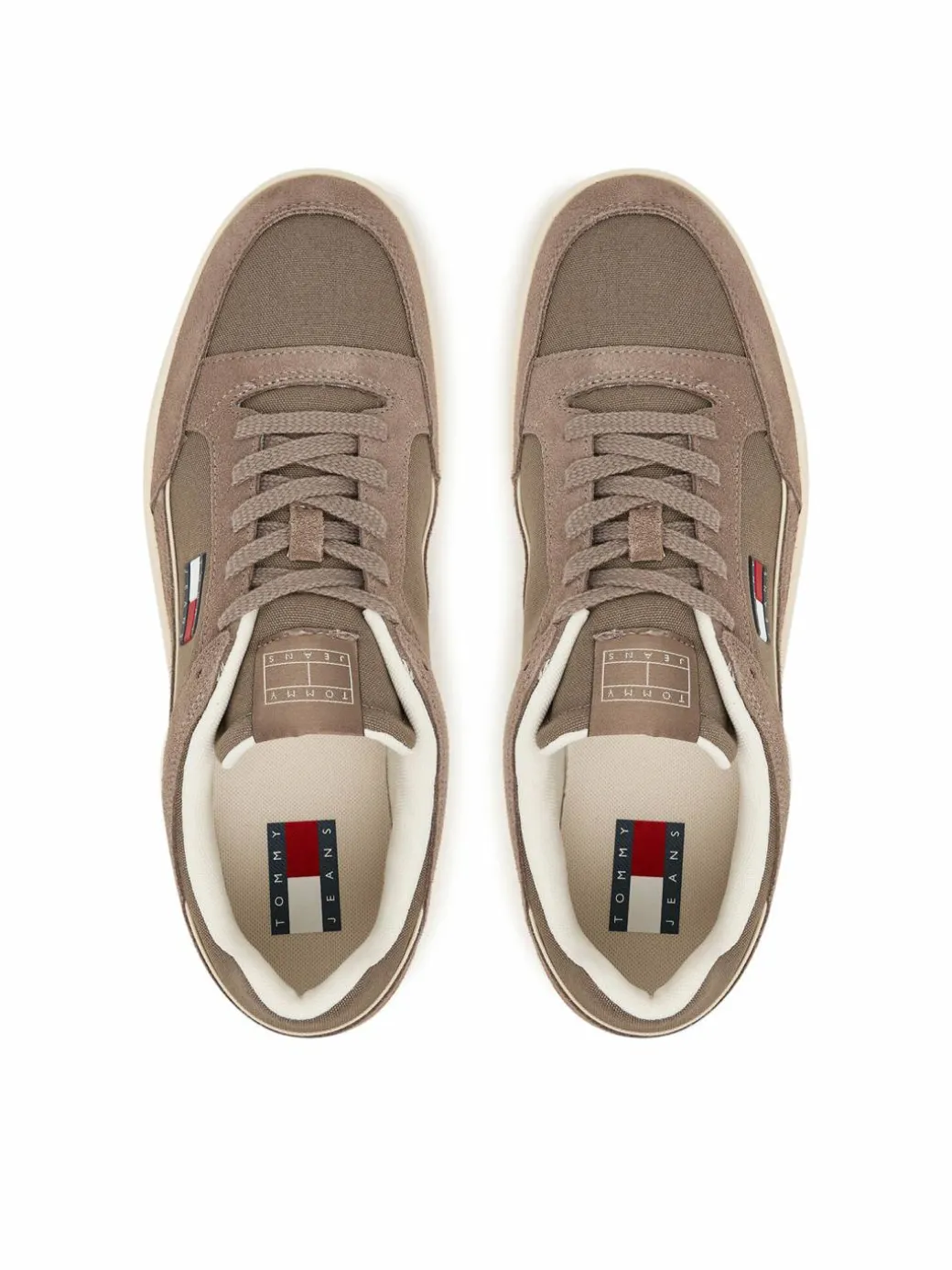 Sneakers Canvas Leather Cupsole Trainers EM0EM01680 Marrone