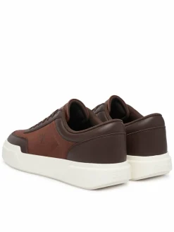 Sneakers Chunky Cups Laceup Ox Mix Mat HM0HM02326 Marrone