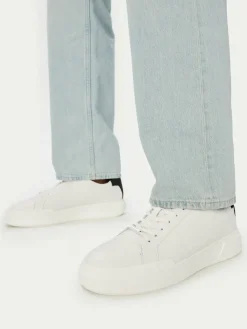 Sneakers Chunky Cupsole Laceup Clean Lth HM0HM02239 Bianco