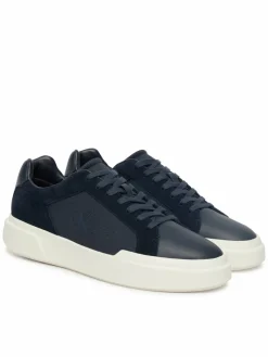 Sneakers Chunky Cupsole Laceup Cv Mix HM0HM02238 Blu scuro