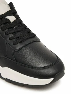 Sneakers City Runner Laceup Lth Mix HM0HM02309 Nero