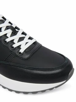 Sneakers City Runner Laceup Lth Mix HM0HM02214 Nero