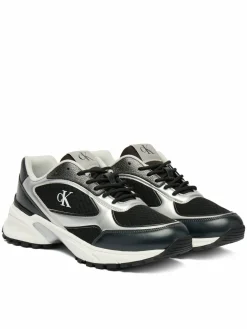 Sneakers Hike Runner Laceup Mesh Mix Met YM0YM01402 Nero