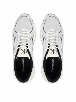 Sneakers Hike Runner Laceup Mesh Mix Met YM0YM01402 Argento
